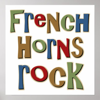 Póster Rock de los cuernos franceses