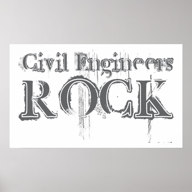 Póster Rock de los ingenieros civiles (Frente)