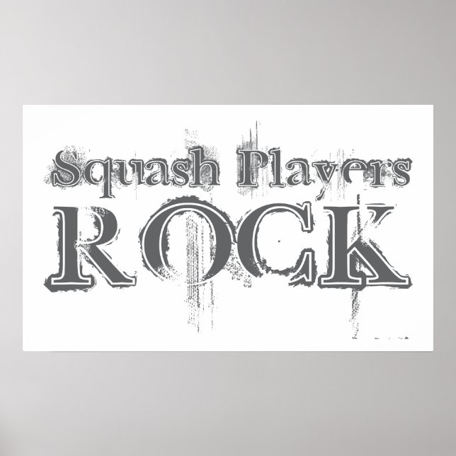 Póster Rock De Los Jugadores De Squash (Frente)