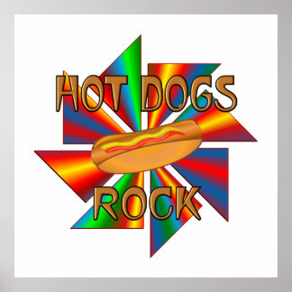 Póster Rock de perros calientes