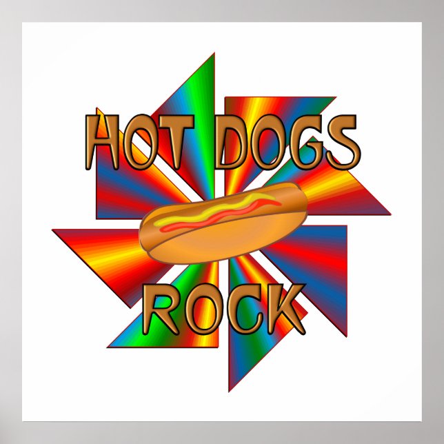 Póster Rock de perros calientes (Frente)