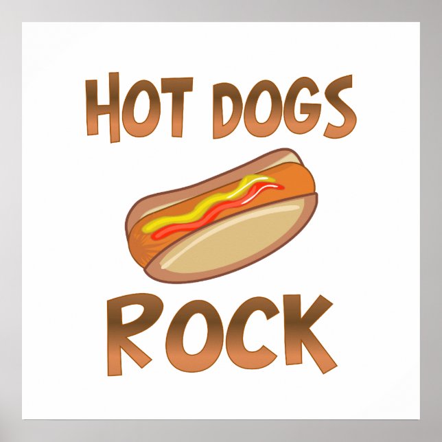 Póster Rock de perros calientes (Frente)