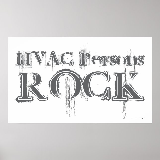 Póster Rock de personas HVAC (Frente)