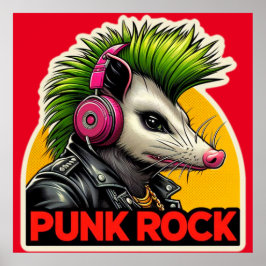 PÓSTER ROCK DE PUNK OPOSSUM VERDE 2
