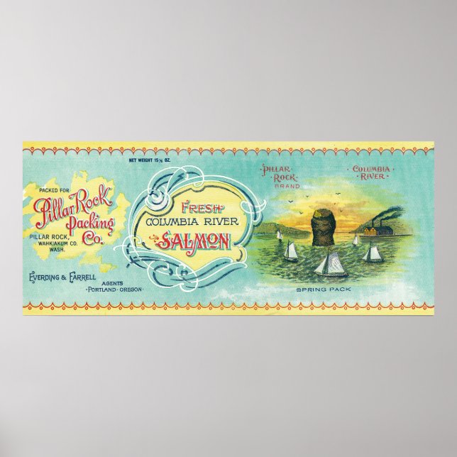 Póster Rock del Pilar, Washington - Salmón del Pilar (Frente)
