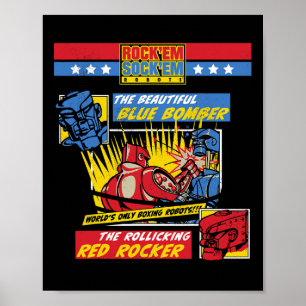 Póster Rock em Sock em - Página de historietas de robots 