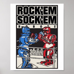 Póster Rock em Sock em Robots Boxing Ring