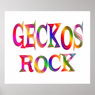 Póster Rock Geckos