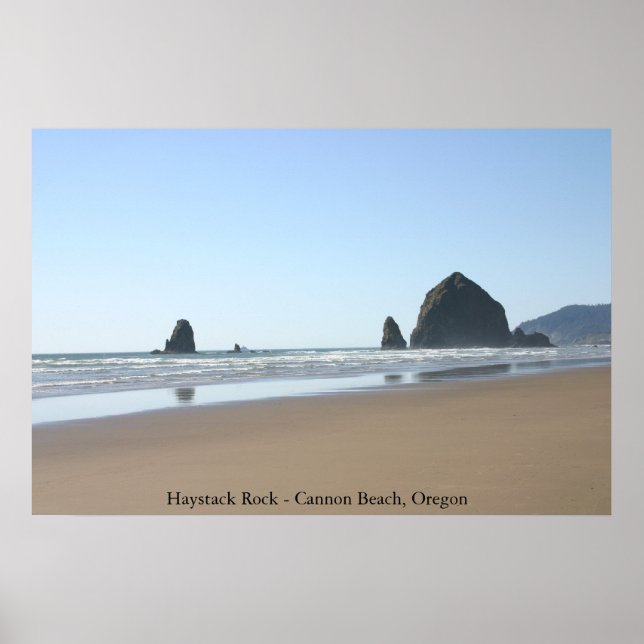 Póster Rock Haystack - Playa Cannon, Oregón (Frente)