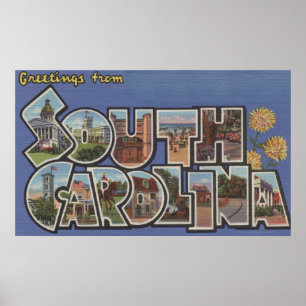 Póster Rock Hill, South Carolina - Large Letter Scenes