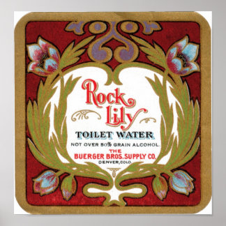 Póster Rock Lily Toilet Water