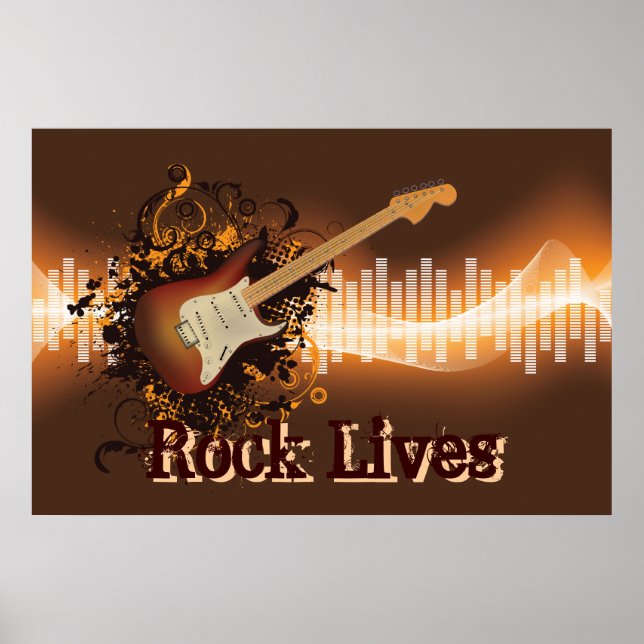 Póster Rock Lives - Rock Music (Frente)