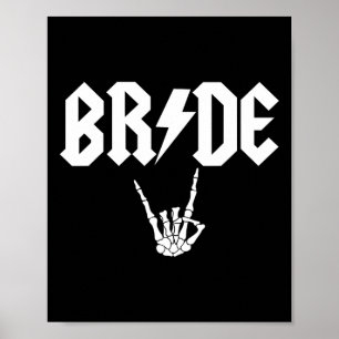 Póster Rock N Roll Gothic Halloween Bachelorette