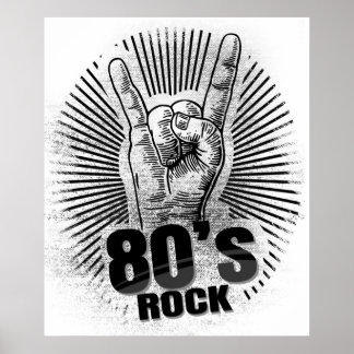 Póster Rock On Band de los 8000 asombrosa cosecha de los