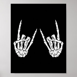 Póster Rock On Band Rock And Roll Halloween Costume Hombr