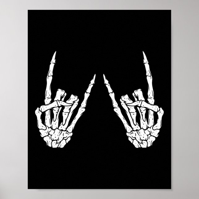 Póster Rock On Band Rock And Roll Halloween Costume Hombr (Frente)