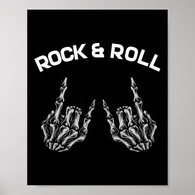 Póster Rock on Band Tees For Women Rock and Rols For Me (Frente)