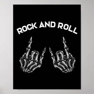 Póster Rock on Band Tees For Women Rock and Rols For Me