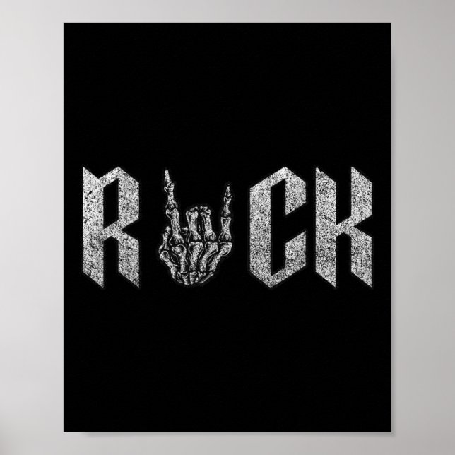 Póster Rock on Band Tees For Women Rock and Rols For Me (Frente)