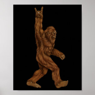 Póster Rock On Bigfoot - Concert Buddy - Mano Dibujada Sa