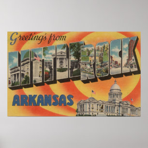 Póster Rock pequeño, Arkansas - Escenas de letras grandes