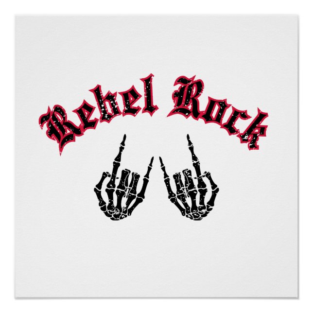 Póster Rock rebelde (Anverso)