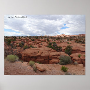 Póster Rock Rojo en el Parque Nacional de Arches