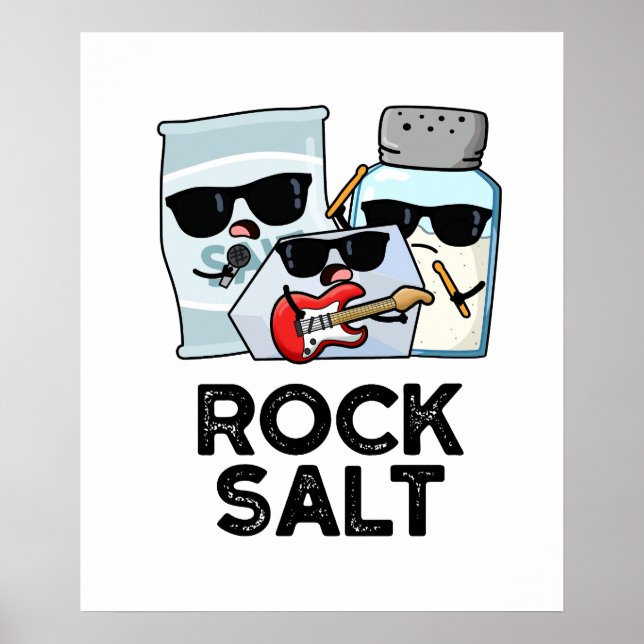 Póster Rock Salt Funny Condiny Music Pun (Frente)