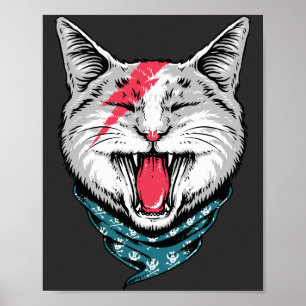 Póster Rock Star Cat. Nacido en Roar