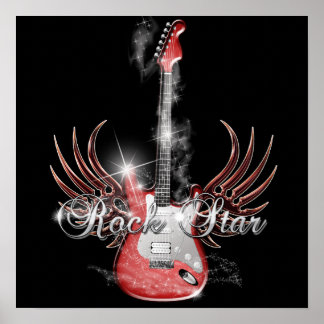 Póster Rock Star Guitar Wing poster
