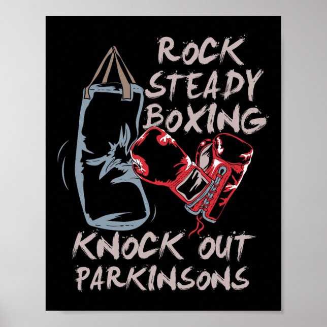 Póster Rock Steady Boxing Sacude A Parkinsons (Frente)