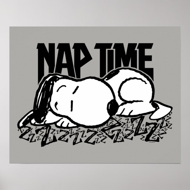 Póster Rock Tees | Tiempo de Nap Snoopy (Frente)