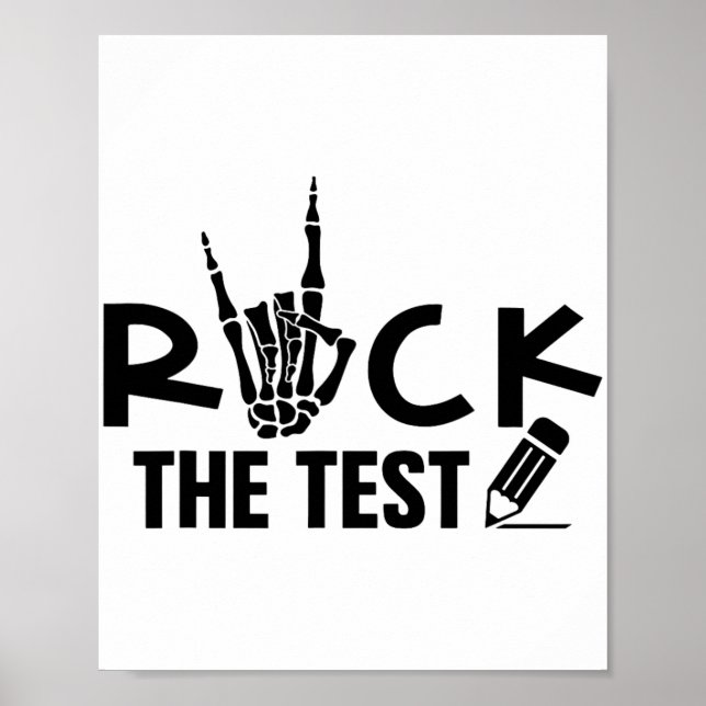 Póster Rock The Test Day Exam For Teacher Student (Frente)
