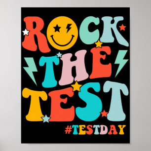 Póster Rock The Test Day Motivational Students Ki