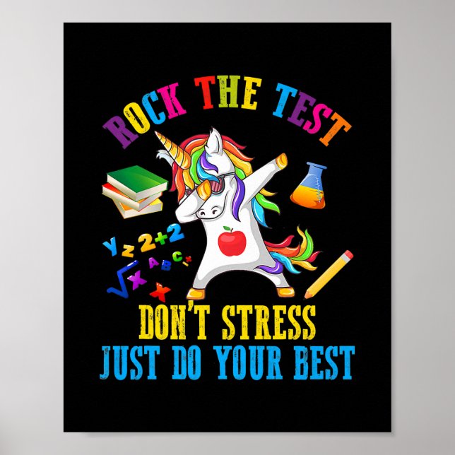 Póster Rock The Test No Stress Haz lo Mejor (Frente)