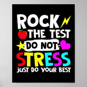 Póster Rock the Test No Stress Haz lo Mejor