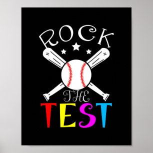 Póster Rock The Test Teacher Test Day Testing Day Funny