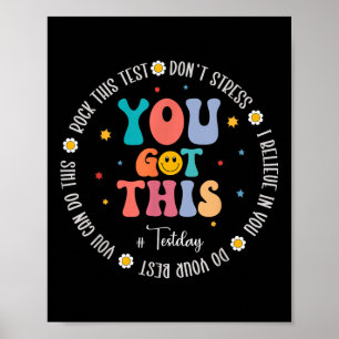 Póster Rock The Test Teacher Testing Day Motivational Tes