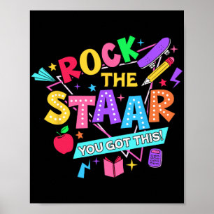Póster Rock The Test You Got This Test Day Teachers Stude