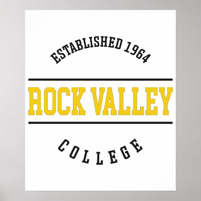 Póster Rock Valley College - RVC Golden Eagles (Frente)
