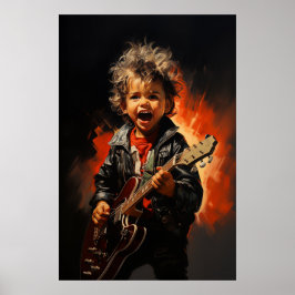 Póster Rock y roll kid