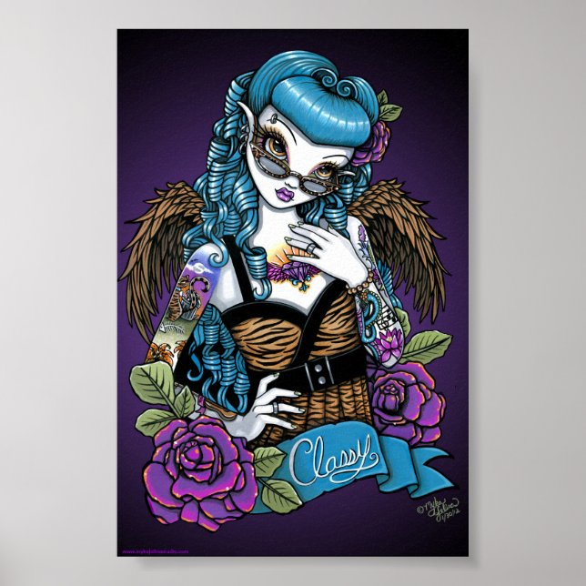 Póster Rockabilly Baby Tattoo Angel Poster (Frente)