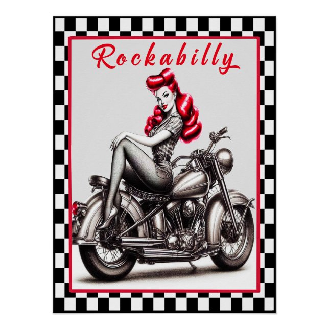 Poster Rockabilly Pinup. (Anverso)
