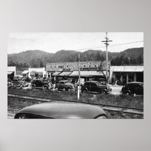 Póster Rockaway, Oregon Main Business Section