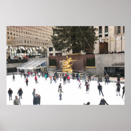 Póster Rockefeller Center Ice Skating Rink NYC Fotografía