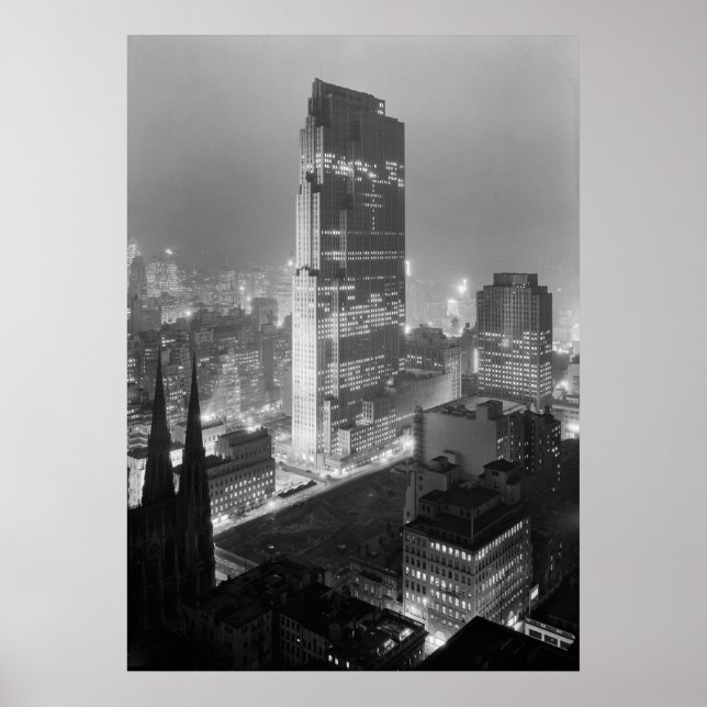 Póster Rockefeller Center New York NY 1933 (Frente)