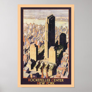 Póster Rockefeller Nueva York de centro