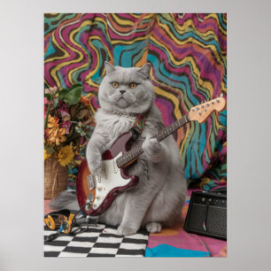 Póster Rockero de Shorthair británico