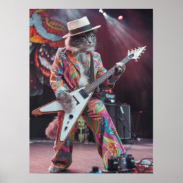 Póster Rockero Gray Tabby