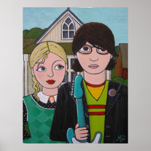 Póster rockeros estadounidenses